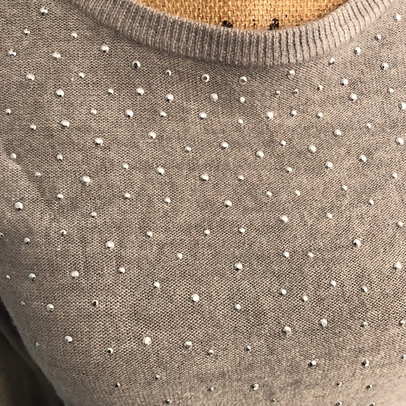 NWT! Apt. 9 Silver Studded Light Gray Sweater XSP - Picture 8 of 14